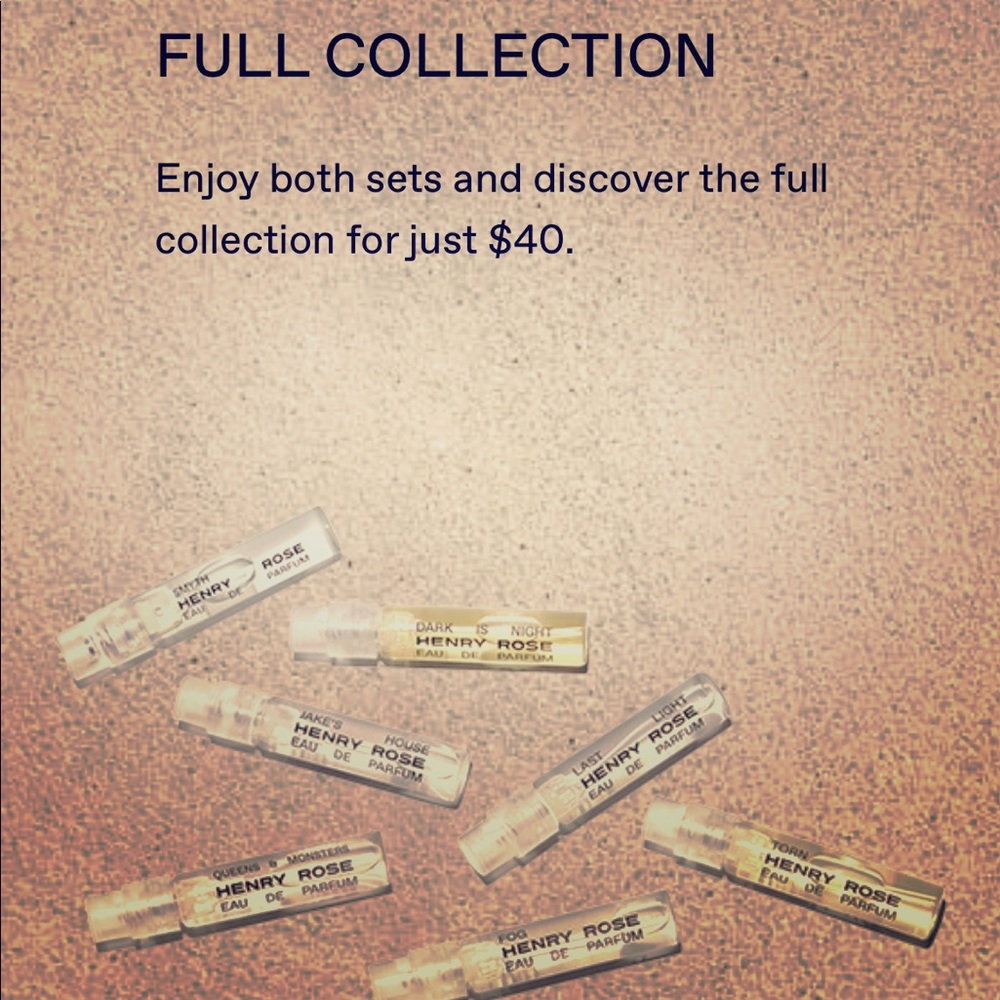 Henry Rose 8 fragrances sample set